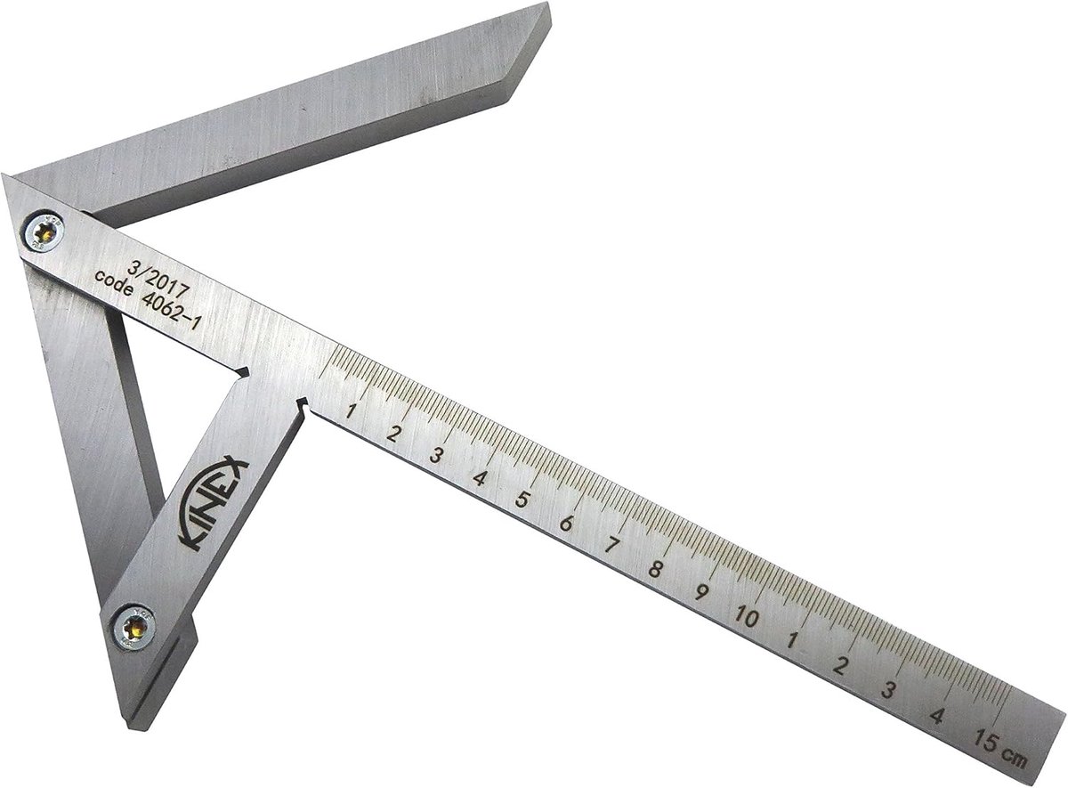Kinex centerfinder vierkant 150x130/180mm - milled tool steel - precisie laser gegraveerd - ShopVlot