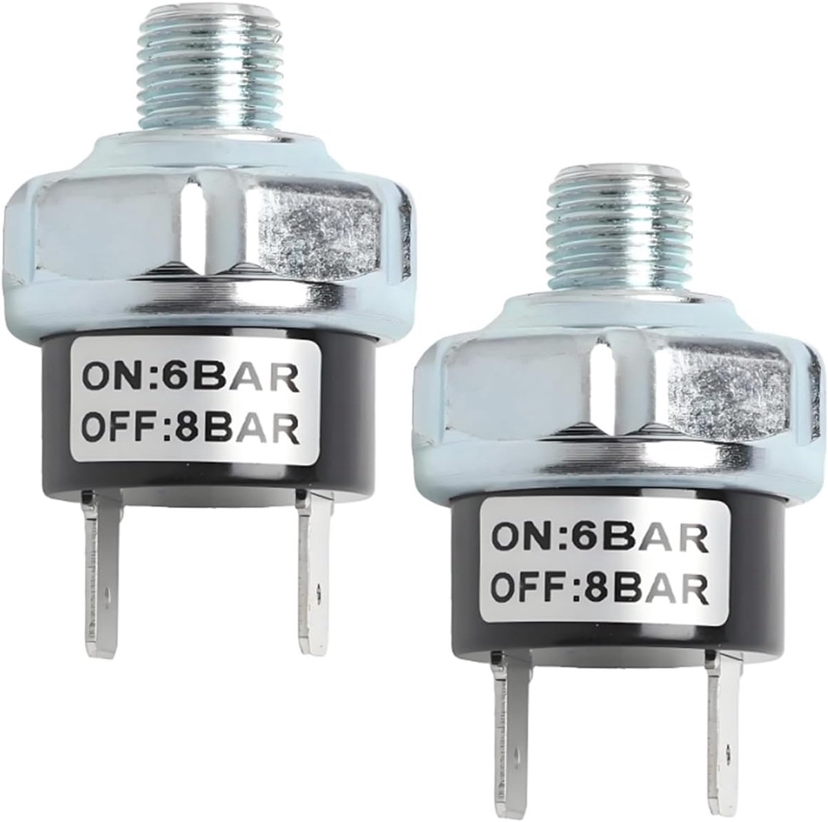 Drukschakelaar voor luchtcompressors 6-8 Bar - 1/8 Inch - Hoogwaardige roestvrijstalen constructie - ShopVlot