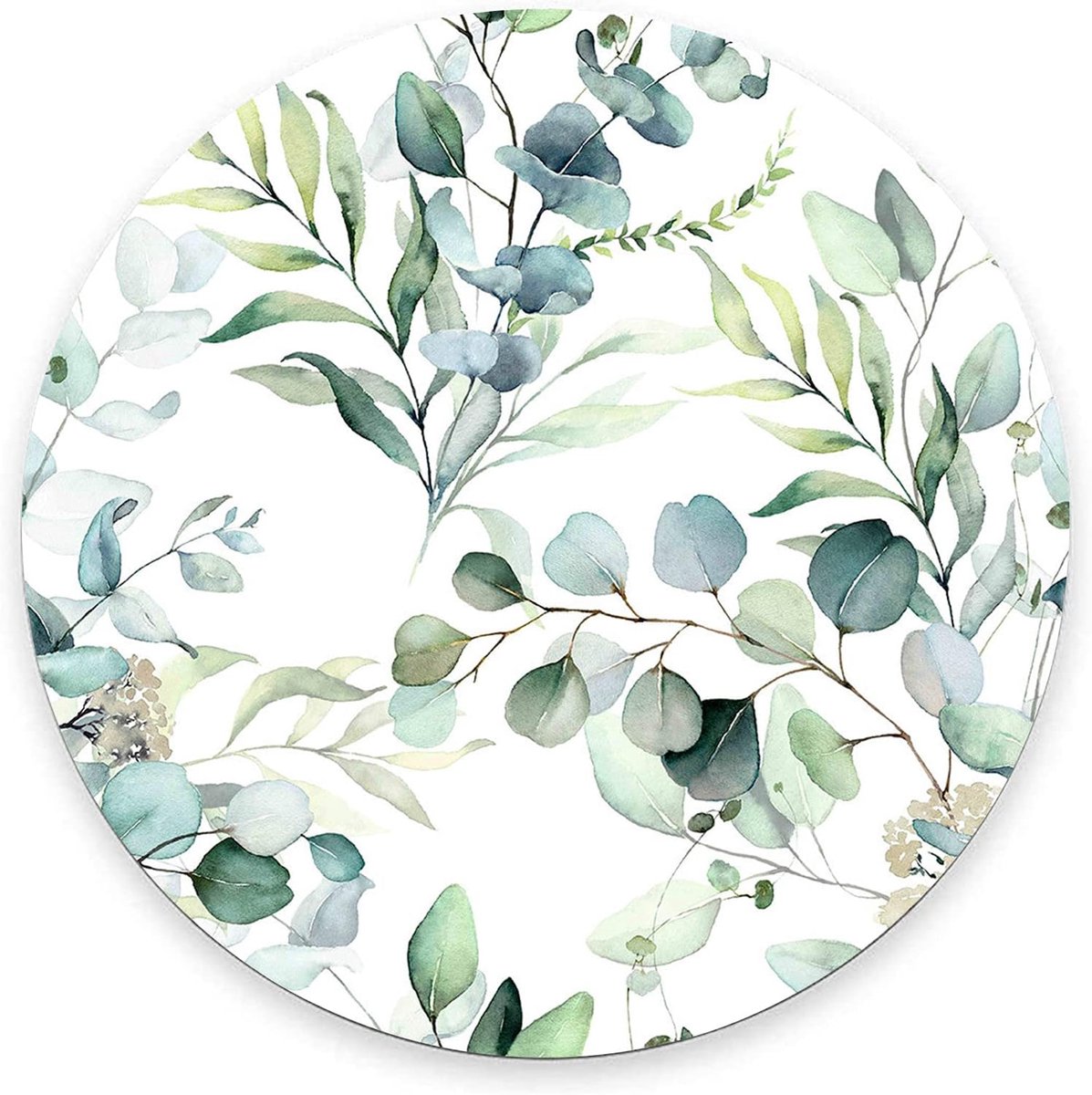 Muispad rond 20 cm - rubberen onderkant - zachte stof - comfortabel voor werk en gaming - ShopVlot