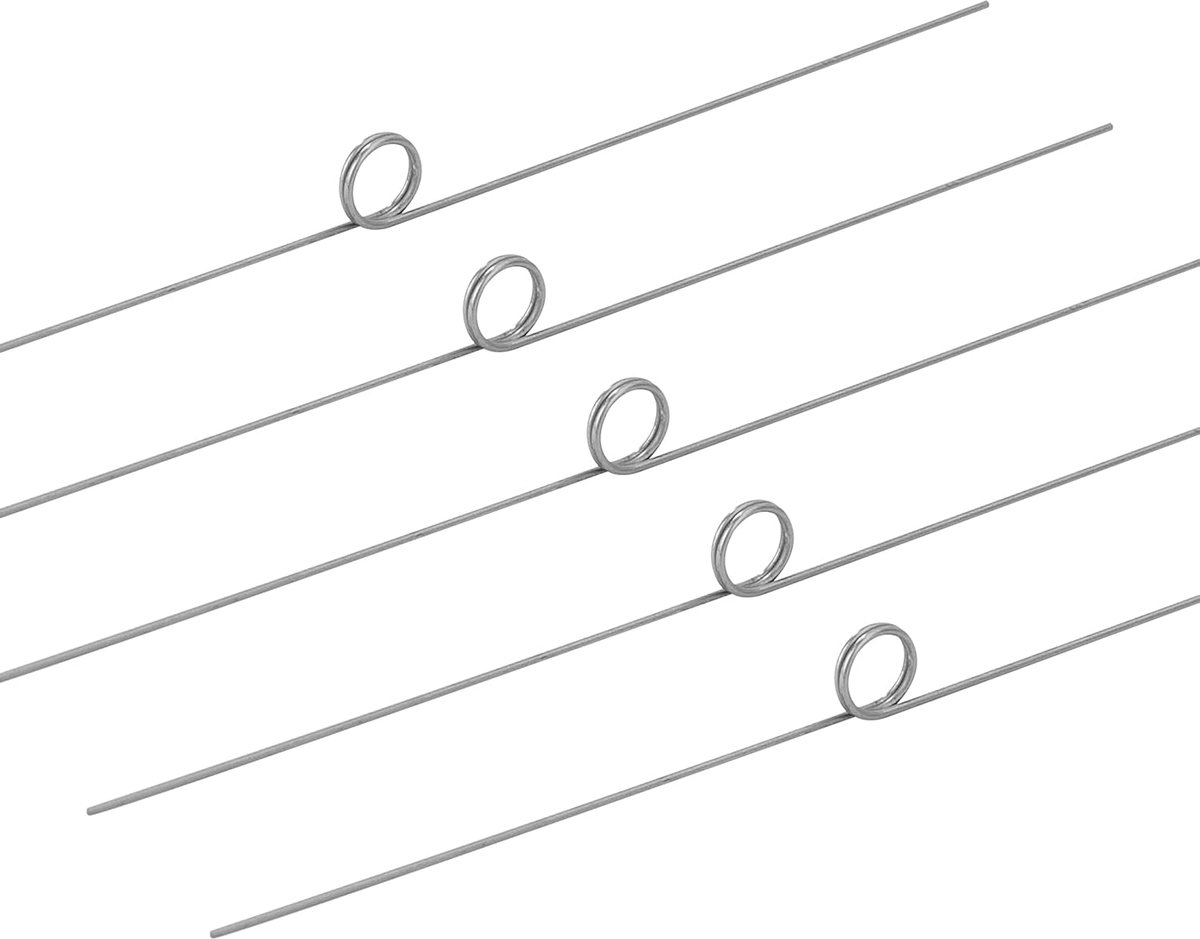Torsiespringen 0.5 x 4 x 40 mm - RVS - 180° armhoek - Ideaal voor precisietoepassingen - ShopVlot