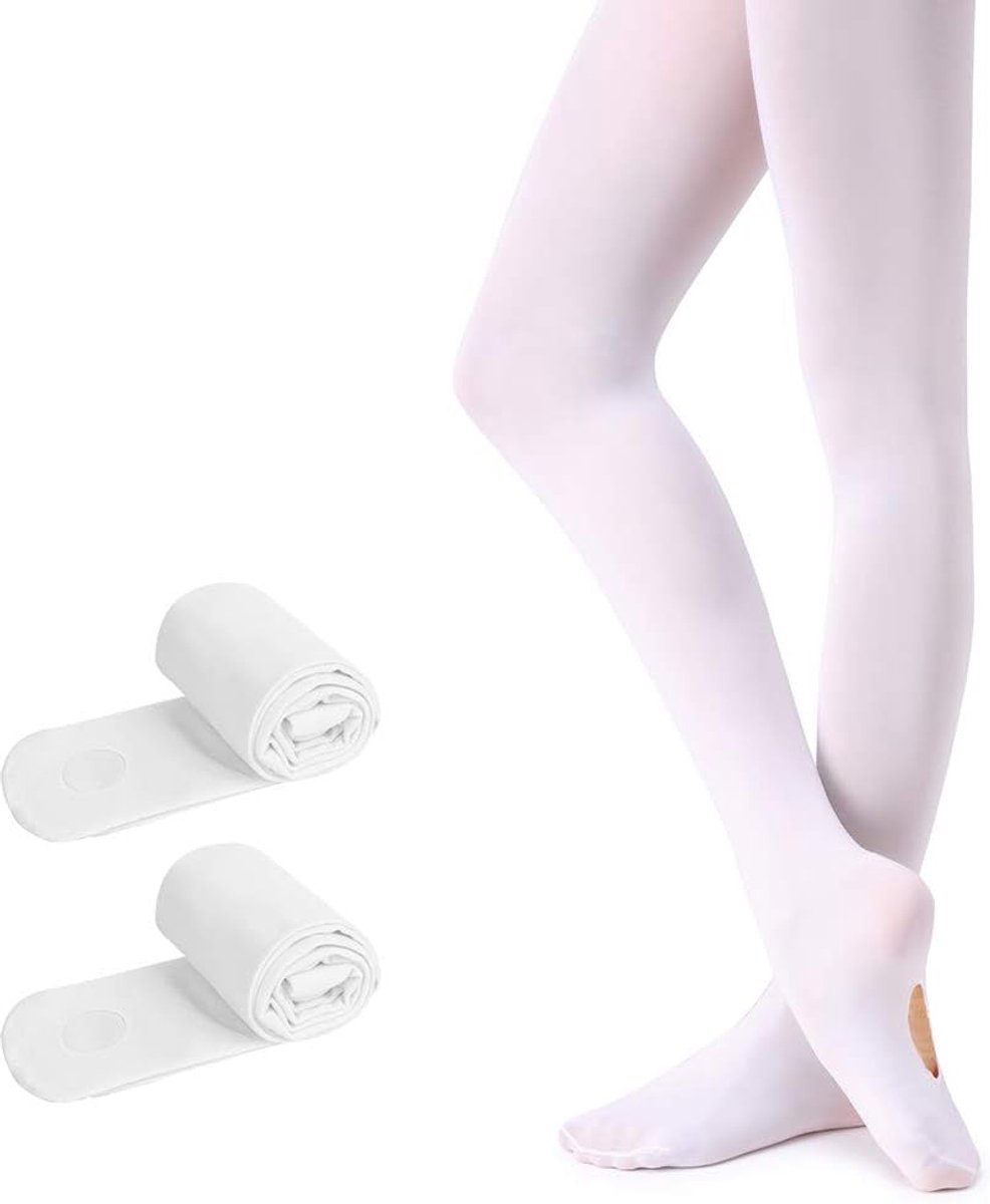 Balletkousen voor kinderen - Convertible 90D - Roze, wit, zwart - Perfect voor dansles - ShopVlot