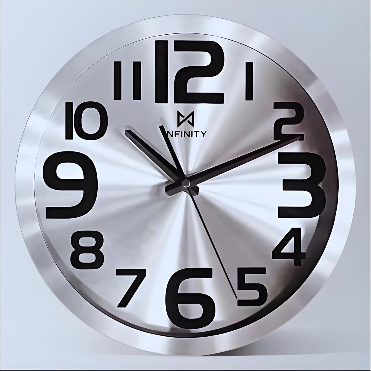 Wandklok 30 CM - RVS look - Automatische secondewijzer - Makkelijk af te lezen - ShopVlot