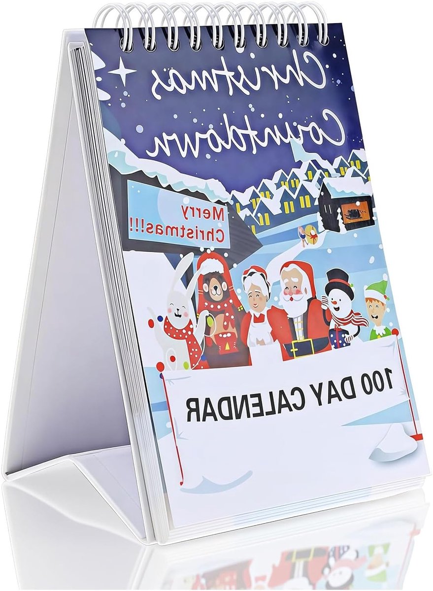aftelkalender 100 dagen - adventskalender voor kinderen - decoratief voor thuis - leuk voor Kerstmis 2025 - ShopVlot