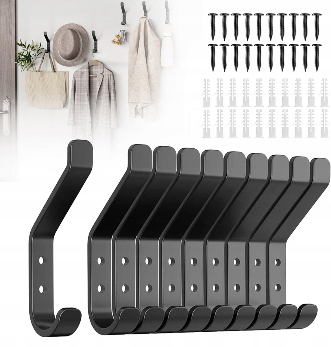 Robuuste Wandhaken Set - Hoge Draagkracht, Eenvoudige Montage