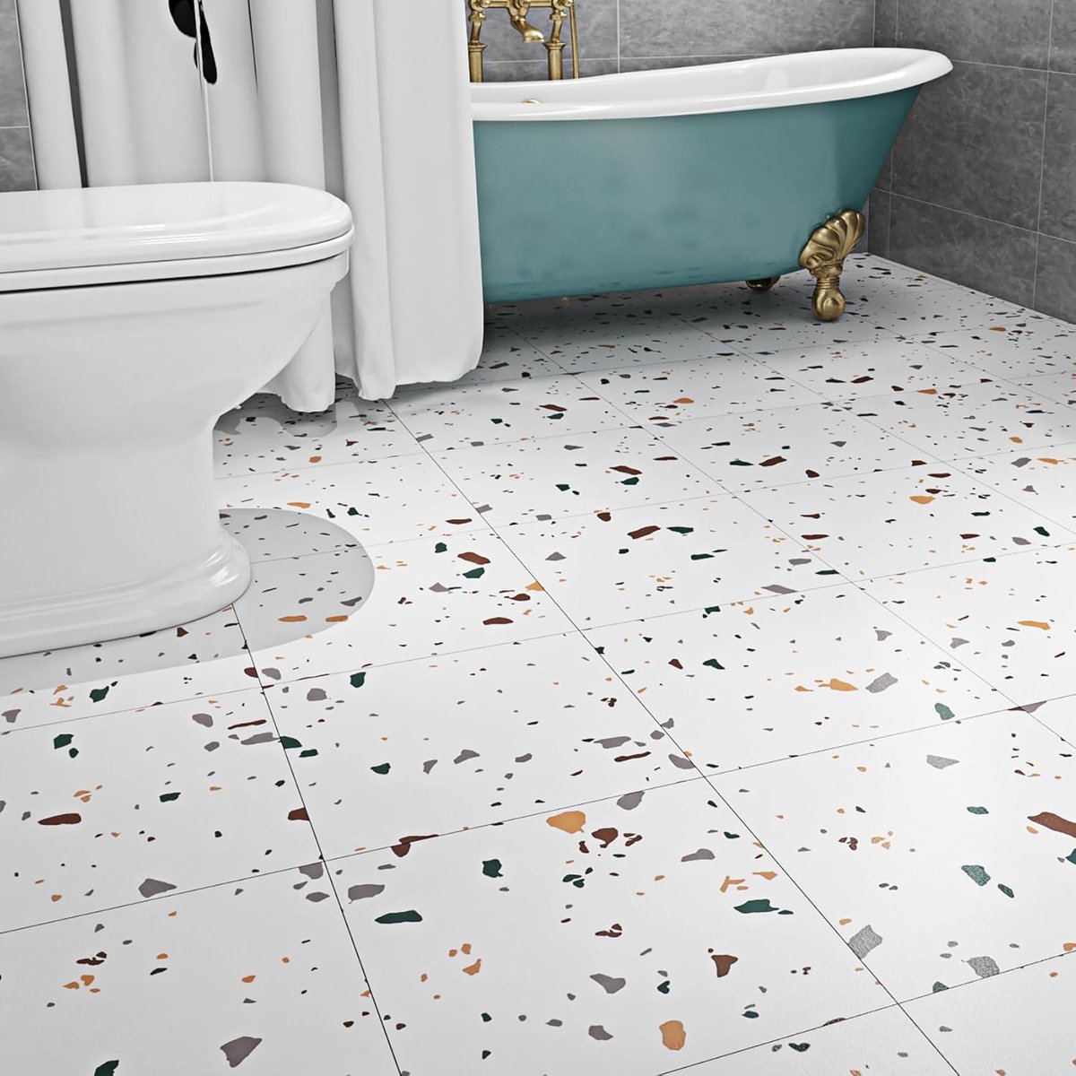 PVC vloertegels 30x30cm - linoleum - waterdicht - eenvoudig te installeren voor elke ruimte - ShopVlot
