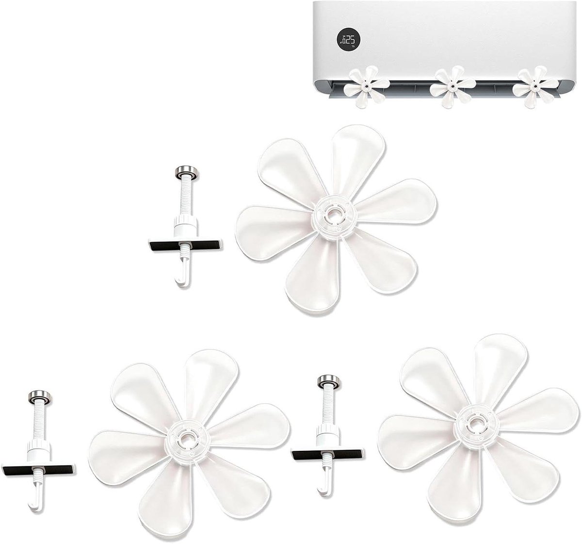 Air Conditioner Deflector - Lucht Omleider - Comfort Verhogend - Universeel Verstelbaar - 3-delig - Transparant