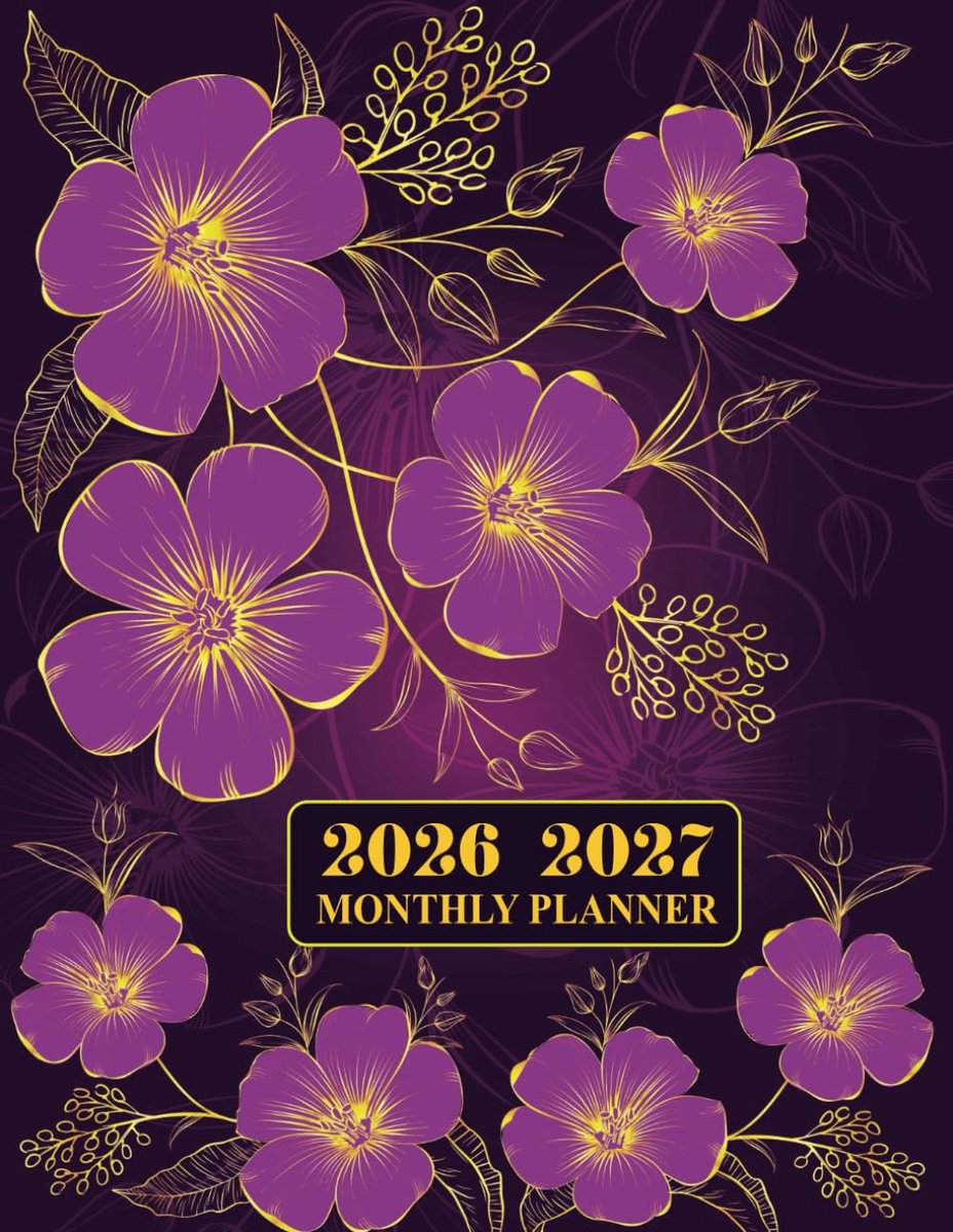 SnelShoppen - 2026-2027 Maandplanner met Tabs, 2-Jaren Kalender van Januari 2026 tot December 2027, Bloemen Cover, Ideaal voor Organiseren en Plannen