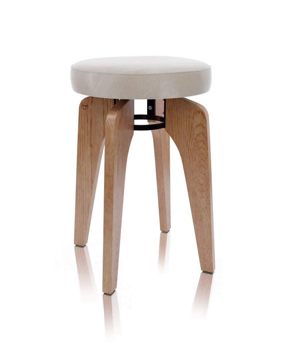 Dressoir KOSMO eiken met stoffen zitting Stone 04 - 48 cm hoog