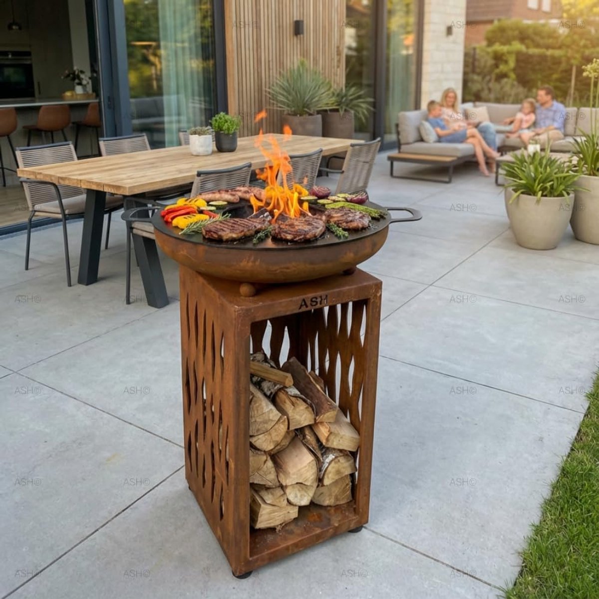 Plancha BBQ Grill - Corten staal - 3-in-1 multifunctioneel - Ideaal voor tuinfeesten - ShopVlot