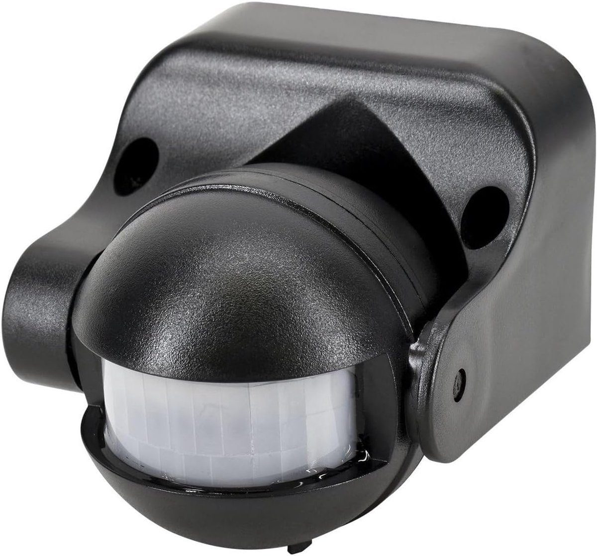 Bewegingssensor 180° licht LED - zwart - 1200 W vermogen - ideaal voor buitenverlichting - SnelShoppen