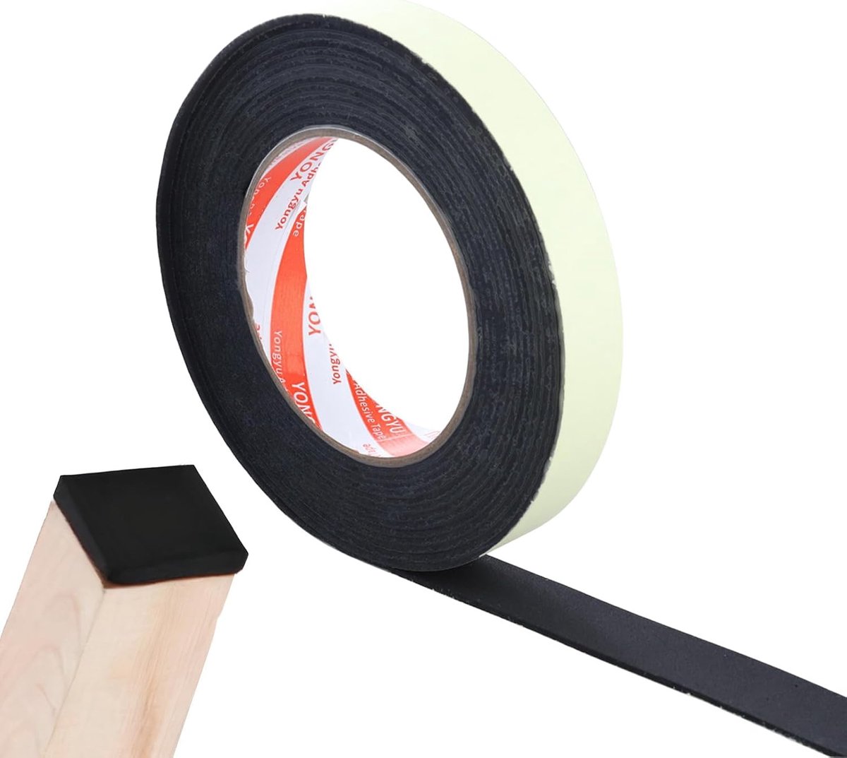 Meubelglijders, 500 x 2 cm, antislip pad van EVA, meubelpad voor de bescherming van houten vloeren, krasbestendig en geluidsisolatie, meubelglijders voor stoelen en banken