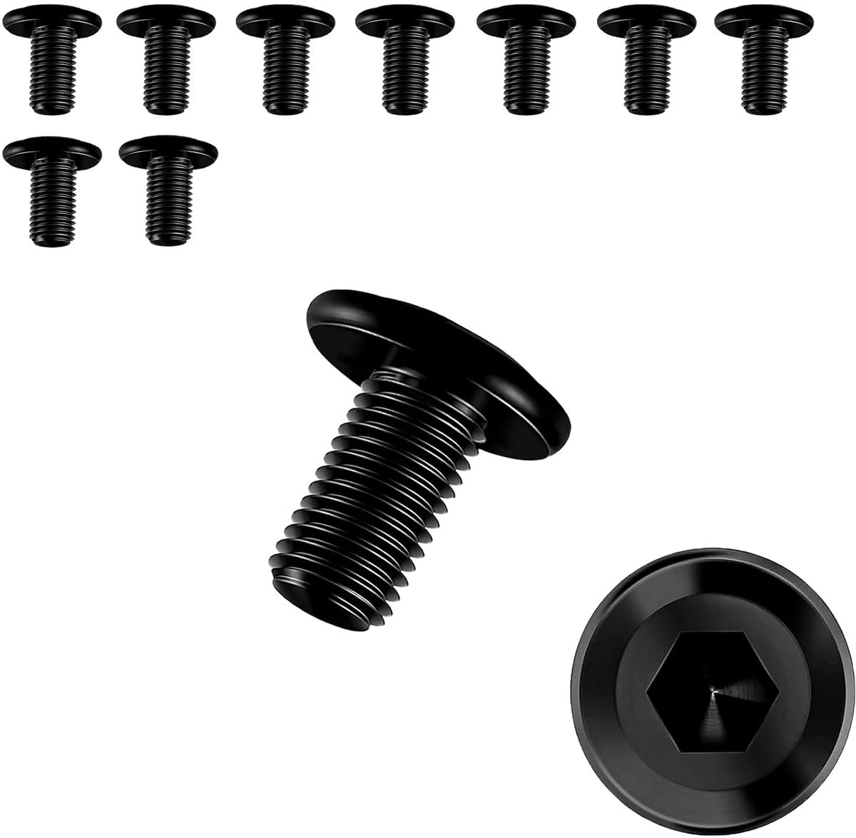 10 stuks schroeven M6 × 12, platte kopschroeven M6 binnenzeskant | De verschillende schroeftypes zijn geschikt voor gebruik in meubels, bouw, elektronica