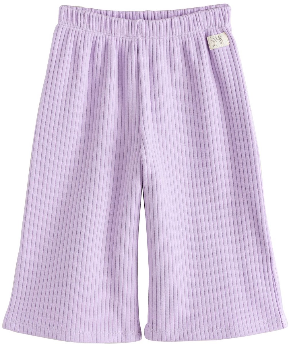 Next - Meisjes - Wijduitlopende geribbelde broek - Paars