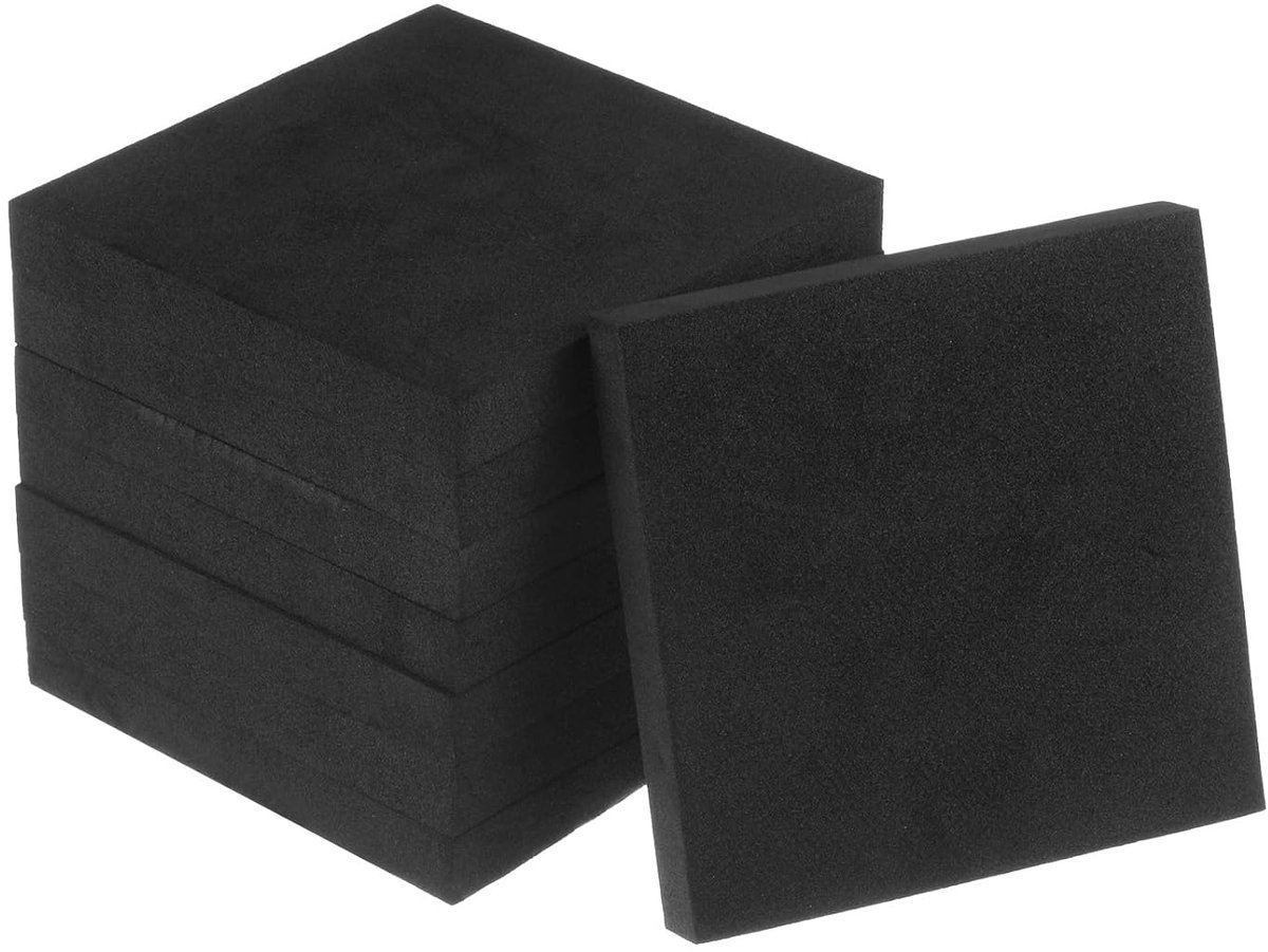 8 stuks schuimrubberen pads 1/2 inch dik x 4 inch lang, vierkante EVA-schuimplaat, antislip anti-vibratiepads, antislip geluidsdemping
