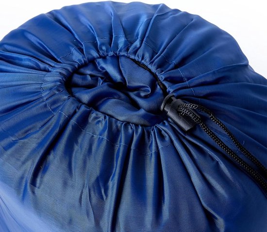 Slaapzak - Kampeerzak - Buiten slapen - Waterdicht en warm - 190 x 72 cm - Marineblauw — afbeelding 3