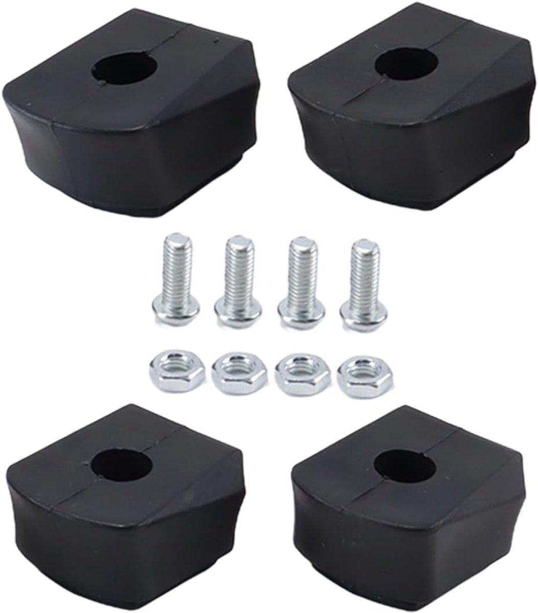 Universeel skateboard roller skate remblokken PU rubber 4-pack met bevestigingsschroeven moeren en 3,55 cm x 6 mm schroeven