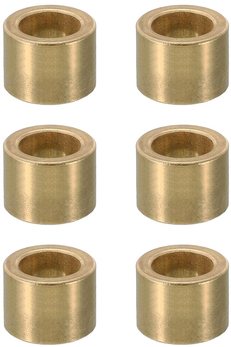M12 messing afstandhouders, 6 stuks metalen afstandhouder messing 12 mm ID x 18 mm OD x 15 mm L messing afstandhouders schroef afstandhouder voor 1/2 inch of M12 schroef