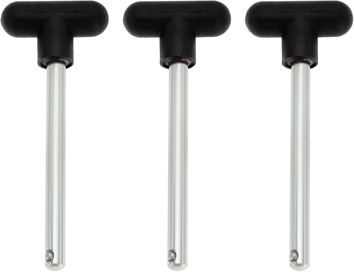 Store 3 stuks vervangingspen voor gymgewichten 100 mm diameter 10 mm stalen gewichtsselectiepen voor accessoires van thuissportschoolapparatuur
