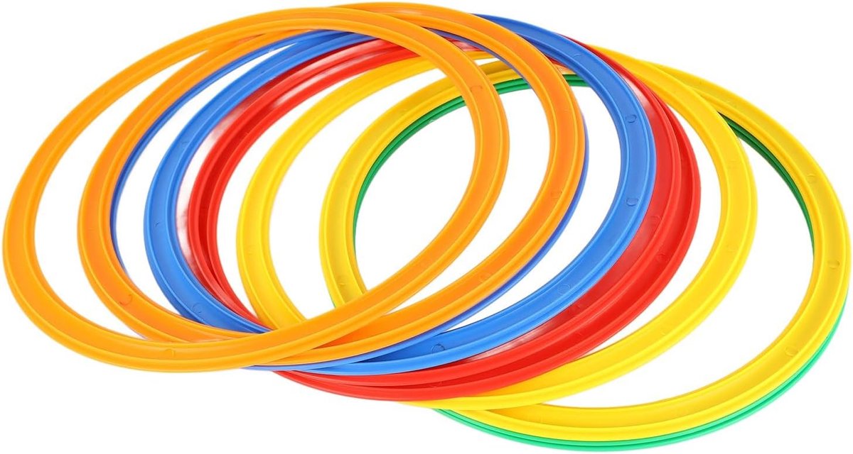 Speed Rings Set 28cm Werpring Plastic Cirkel Springhoepels 10 Ringen 10 Gespen voor Kinderen voor Binnen Buitensport