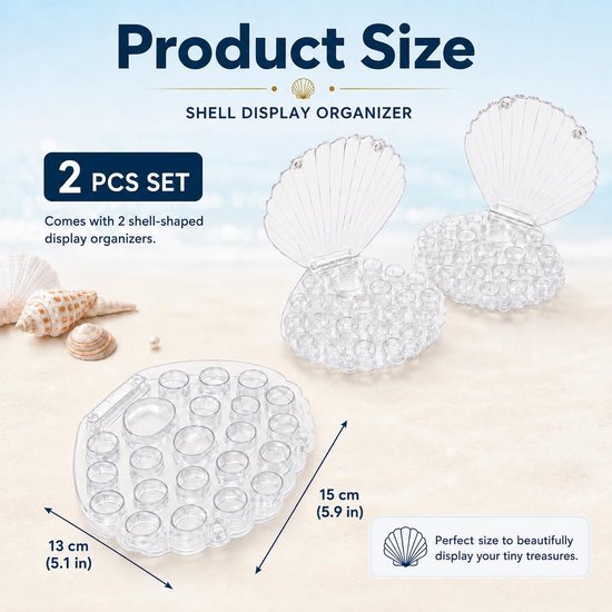 2 stuks, transparant, doe-het-zelf, reizen - Heldere kunststof, fotohoek/werkplaats, 2 dozen, klapdeksel, vakken, mini-decoratie, kralen, bedels, nail art & hobby — afbeelding 5