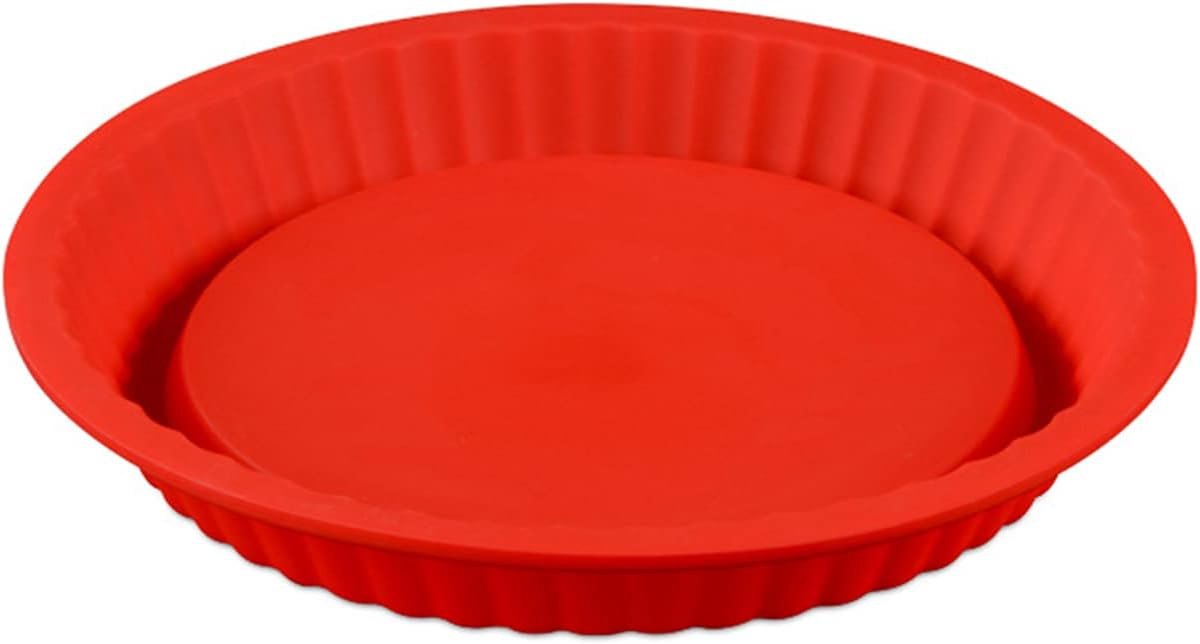 Taartvormen voor het bakken van quiche mallen non-stick ronde gecanneleerde vlaai cakevorm siliconen vaatwasmachinebestendig siliconen bakvormen BPA-vrij voor quiche taart pizza cakevorm