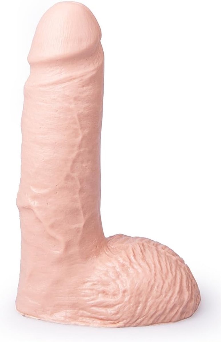 Realistische dildo 17 cm - Beige - met testikels - ideaal voor optimale stimulatie - ShopVlot