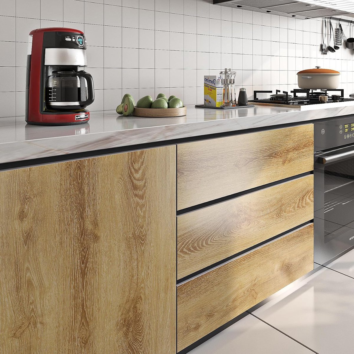 Zelfklevende folie 40CMx5M - Houtlook Eiken - Hittebestendig - Ideaal voor keuken en badkamer - ShopVlot