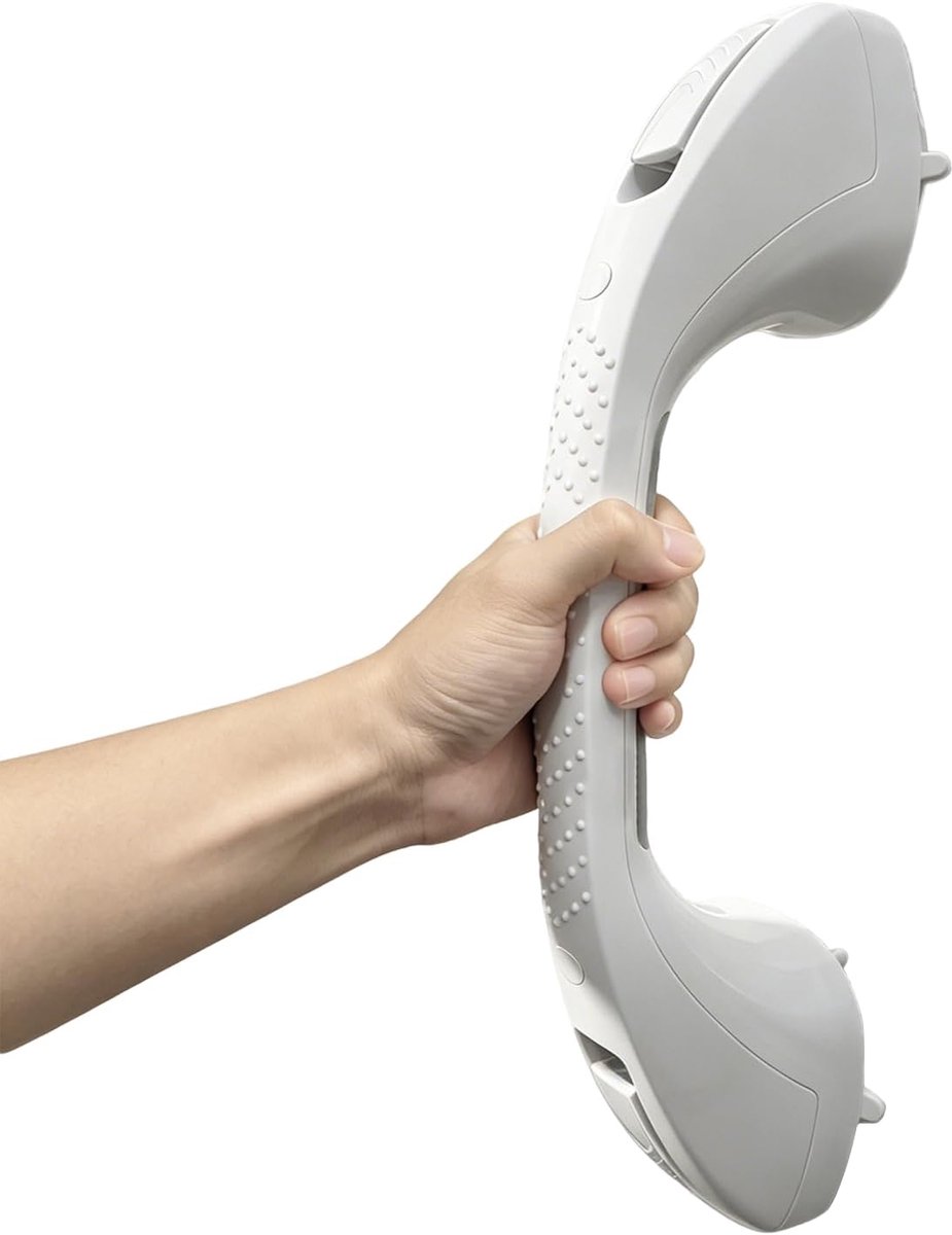 Handgreep met zuignap - witte universele handgreep - antislip ontwerp - ideaal voor badkamer en keuken - ShopVlot
