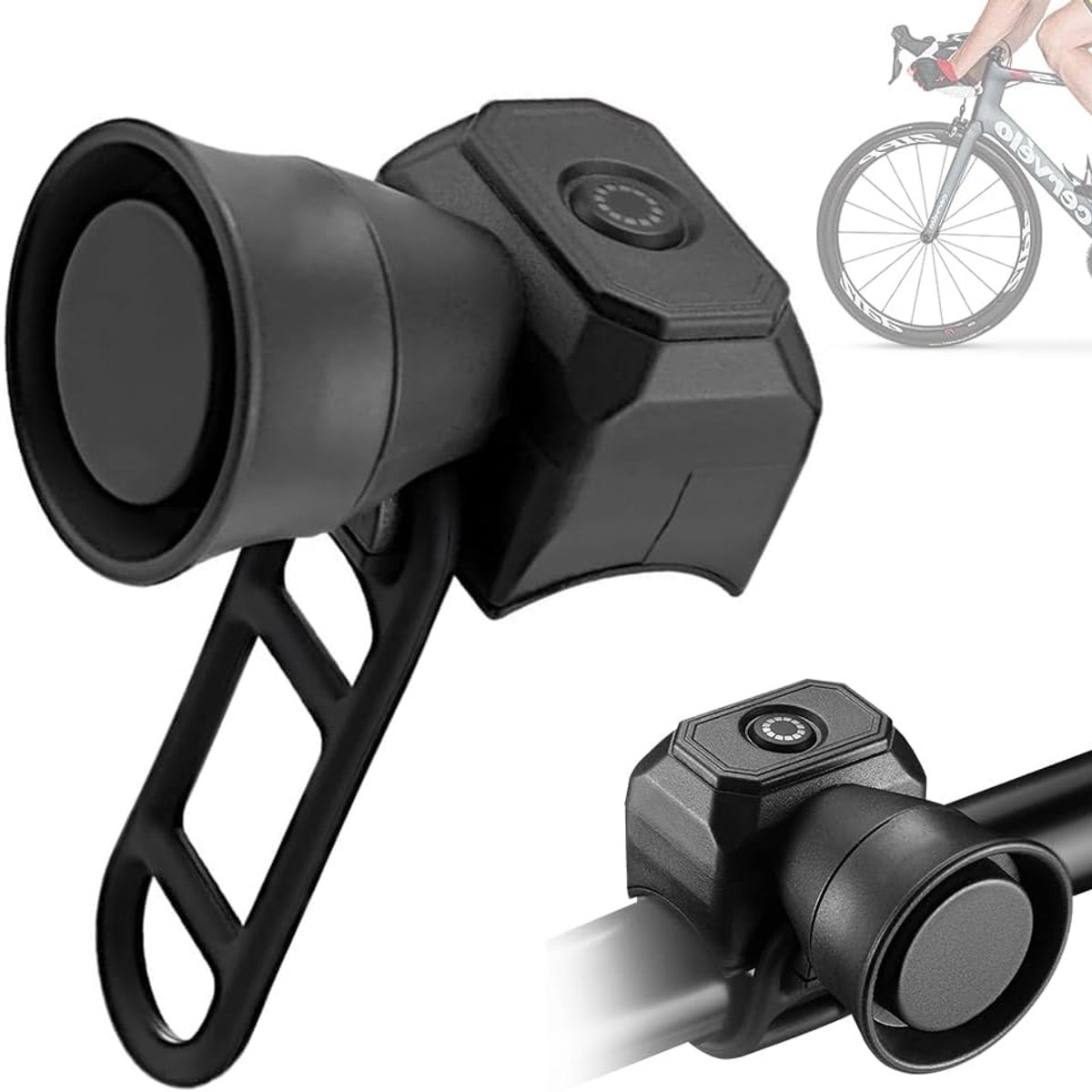 Fietsbel, 120 dB, USB-oplaadbaar, IPx4 waterdicht, 5 belmodi, voor MTB, racefiets, scooter