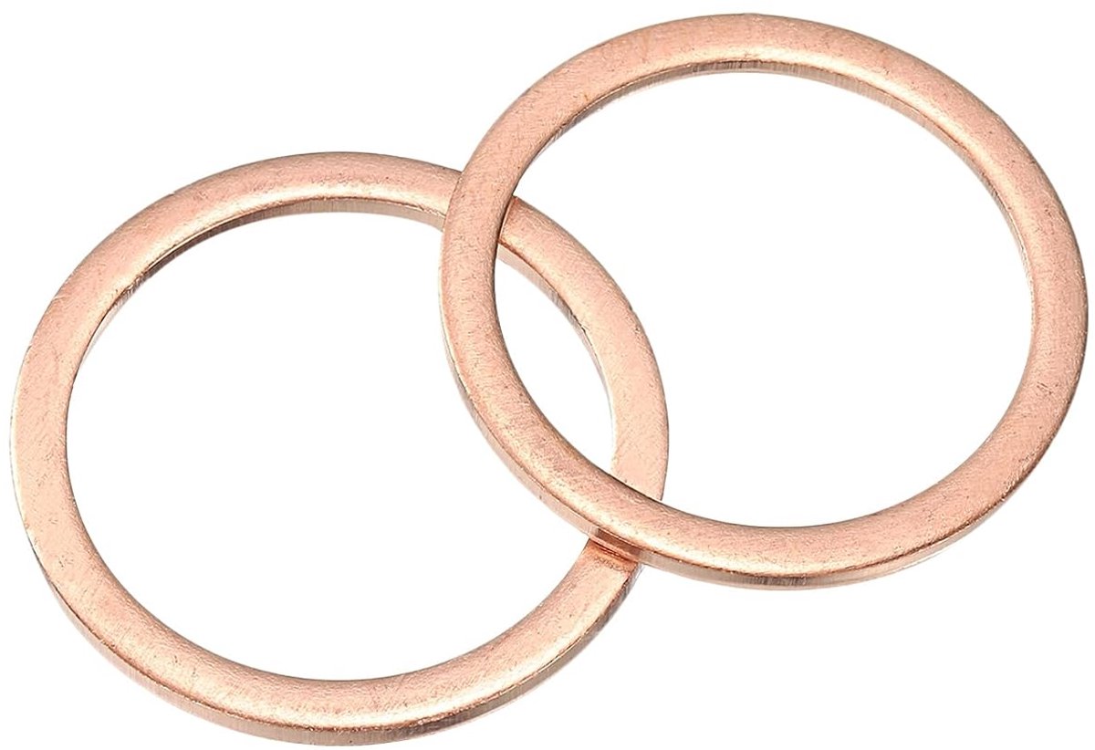 Set van 8 stuks sluitringen, M26 x 32mm x 2mm messing ring bijlagschijven assortiment, platte beveiligingsschijven platte afdichtingsschijven metalen schijven voor schroeven bouten moeren