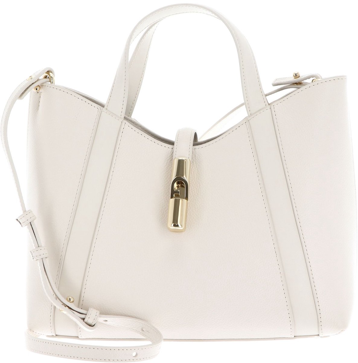 FURLA Leren shopper Goccia Tote Bag Panna crème