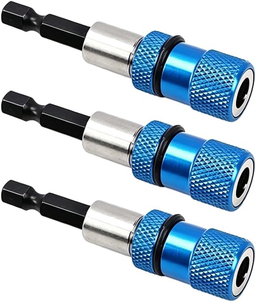 3 stuks magnetische bithouder gipsplaten bit gipsplaatschroeven set | Sterk magnetisme, universele compatibiliteit, nauwkeurige diepteinstelling, robuust staal, snel wisselen