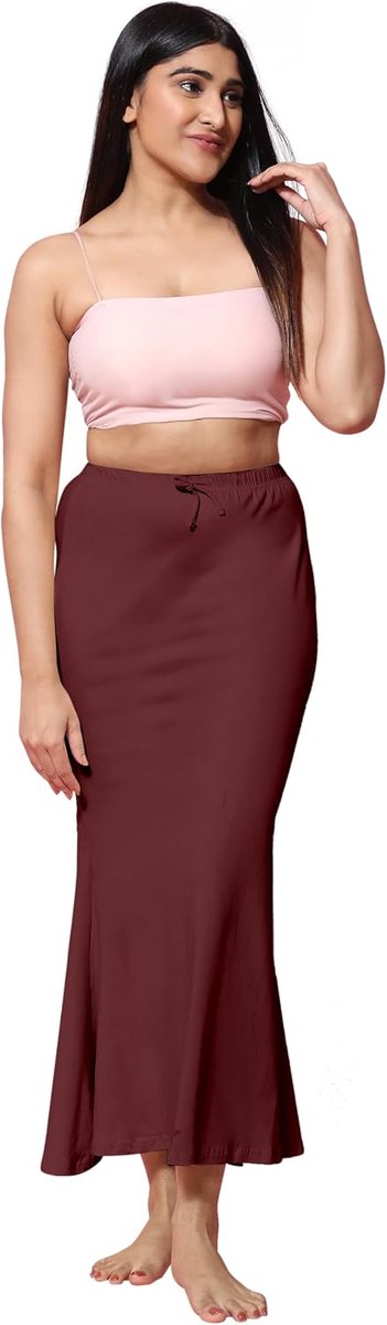 Natuurlijk biologisch katoen Fishcut Saree Shapewear, Petticoat, Rok, Comfortwear, Onderrok, InSkirt (Zijsplit)