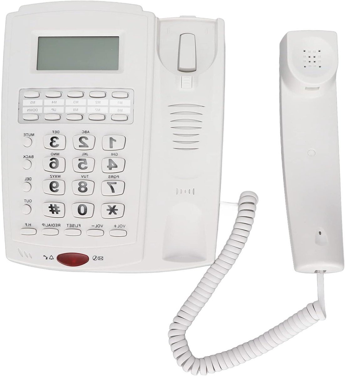 Vaste Telefoon - Huistelefoon Kantoor - Thuiswerken Communicatie - Instelbaar Volume LCD - 101-A - Wit