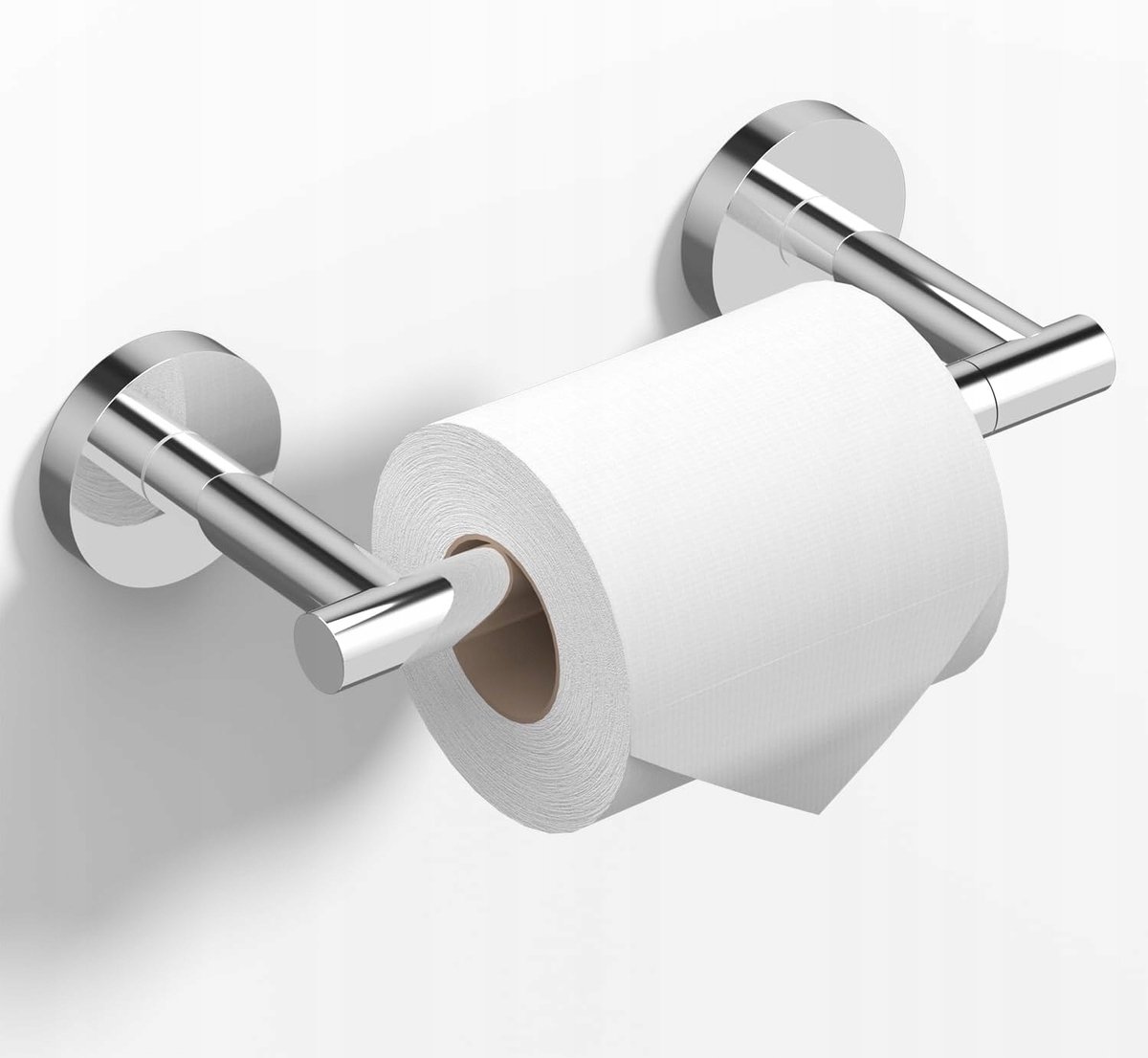 Merkloos Merkloze toiletrolhouder - roestvrij staal, glanzend chroom, wandmontage