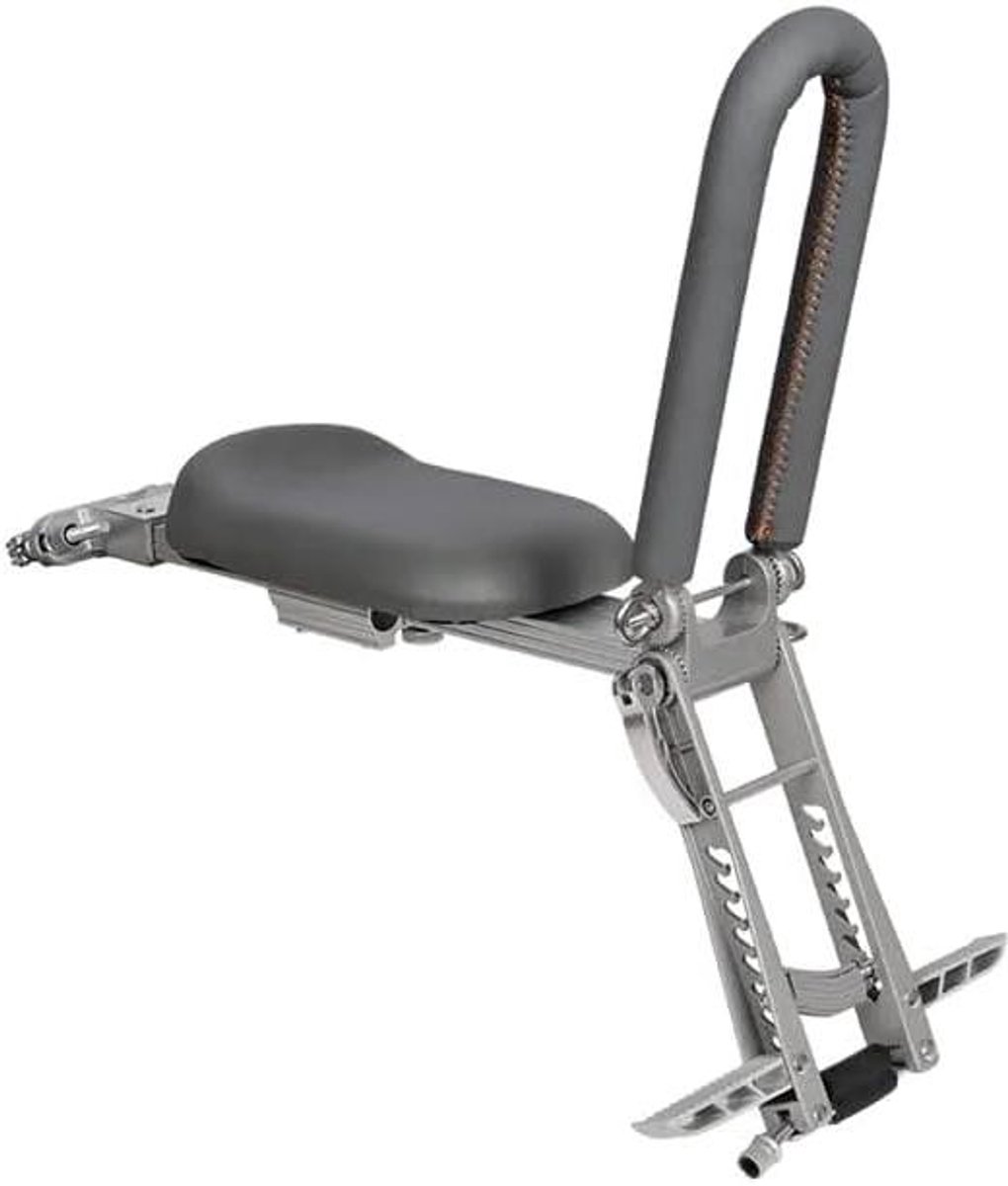 Fiets Kinderzitje - Kinderscooter Fietsstoeltje - Gezinsuitstapjes Fietsen - Opvouwbaar Universeel - Tot 30kg - Grijs