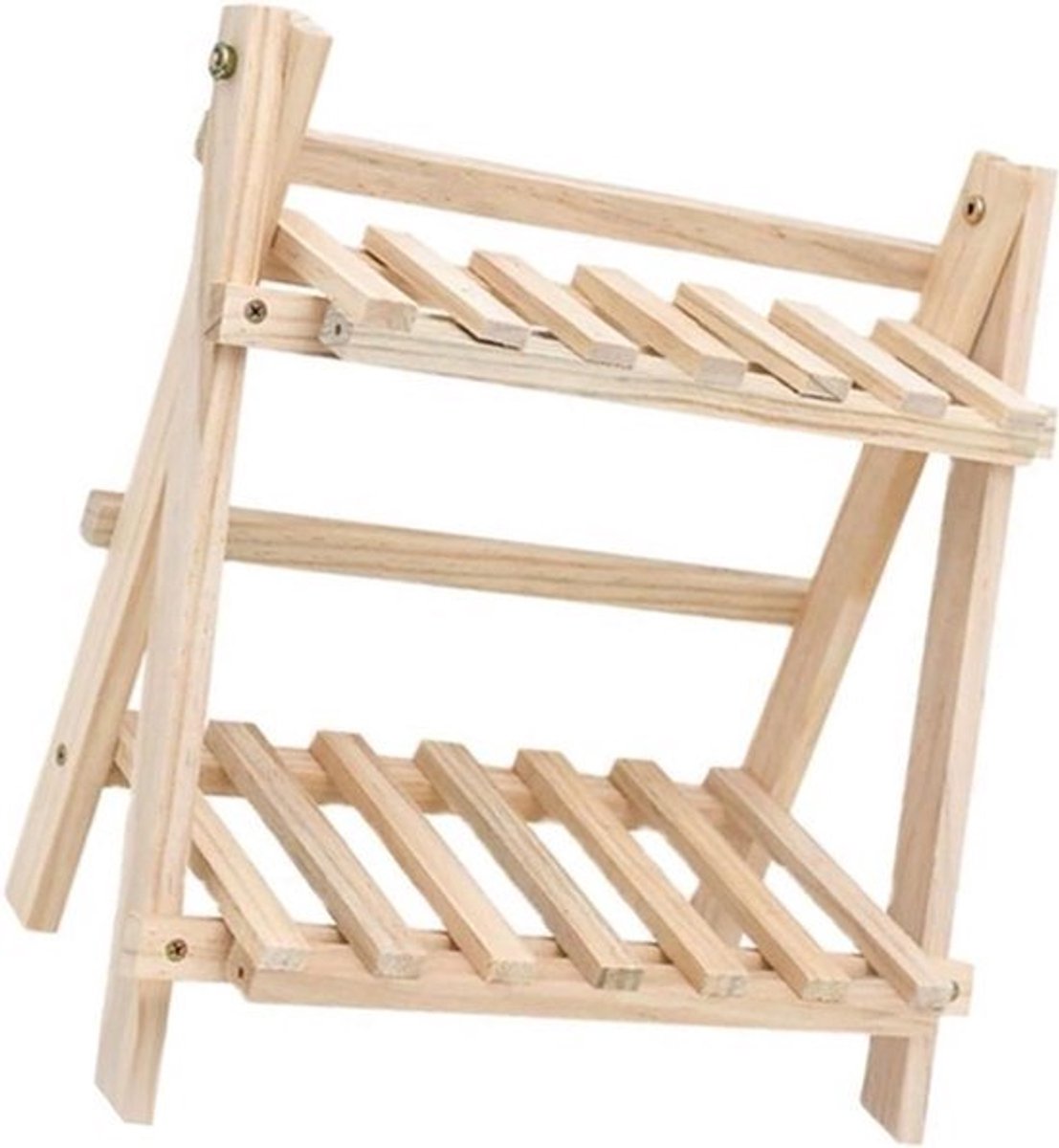 Houten 2-laags Duurzame Desktop-organizer Ruimtebesparend Rek Veel Gebruikt voor Thuiskantoor