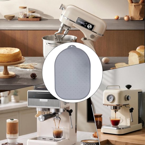 Keukenmixer Schuifmat - Apparaat Onderlegger - Bakken en Koken - Aanrecht Bescherming - 40x27 cm - Grijs — afbeelding 3