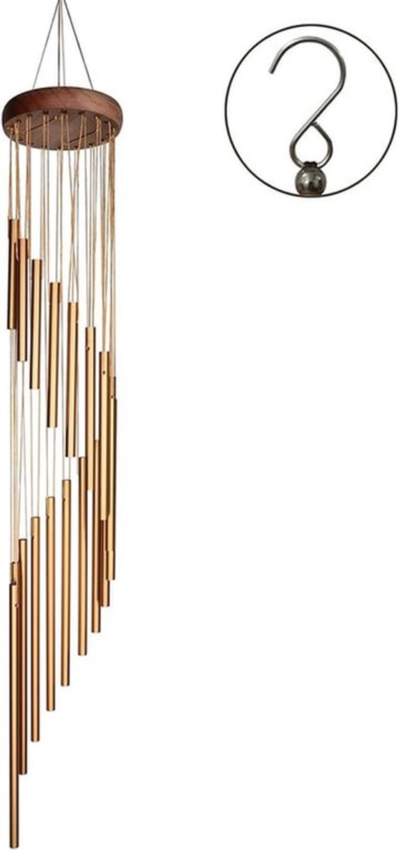 Gouden windgong voor buiten, herdenkingsgeschenk windgong, 35-inch huistuin, decoratie voor binnenplaats
