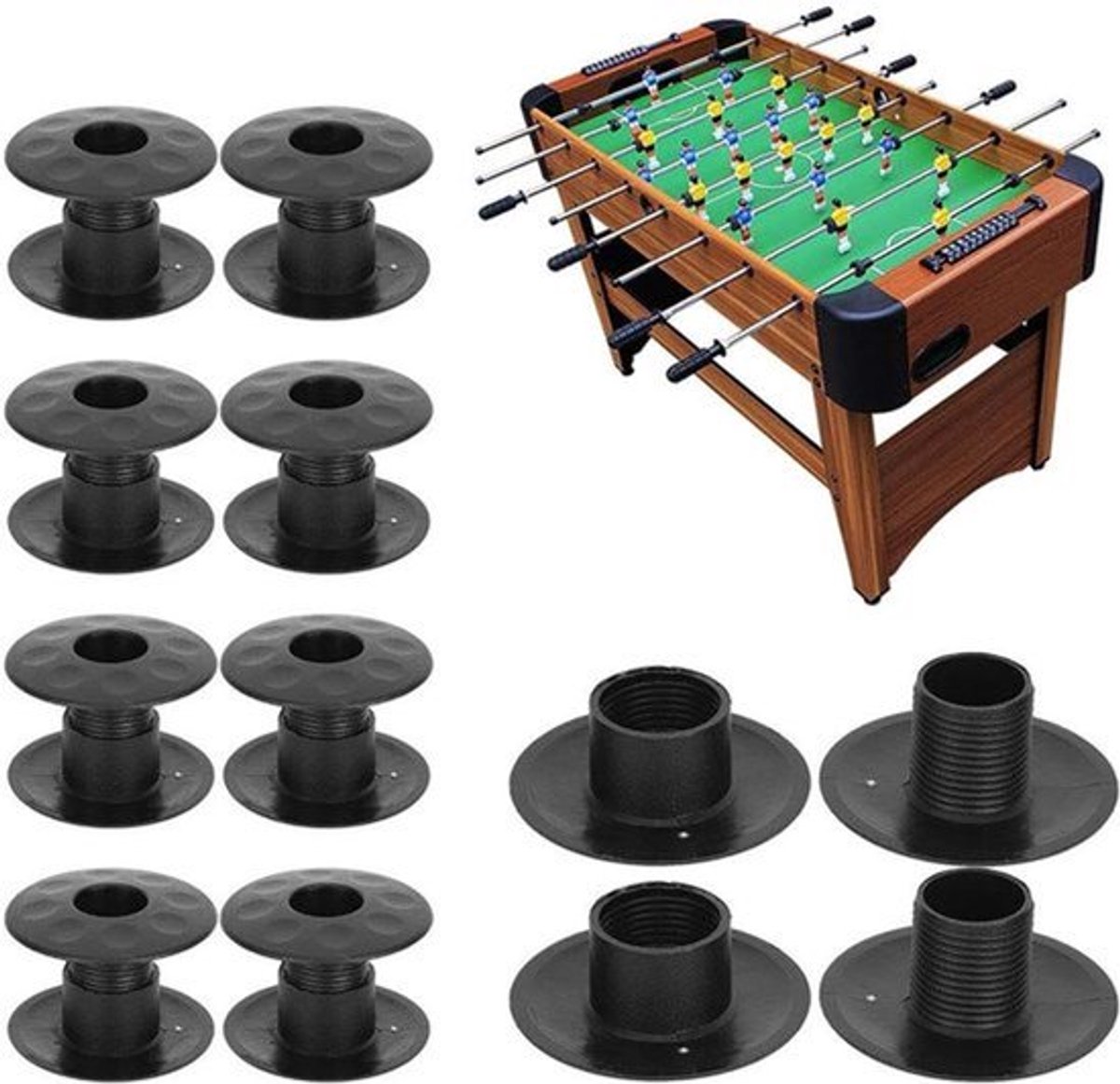 Tafelvoetballagers - 10 paar, 158 mm Eindkappen - Voetbalbordmachine-assen Lagers 5425Tafelschachten Covers Onderdelen voor Tafelvoetbaltafels - Tafelbladlagermachine voor Tafelbalspeltraining