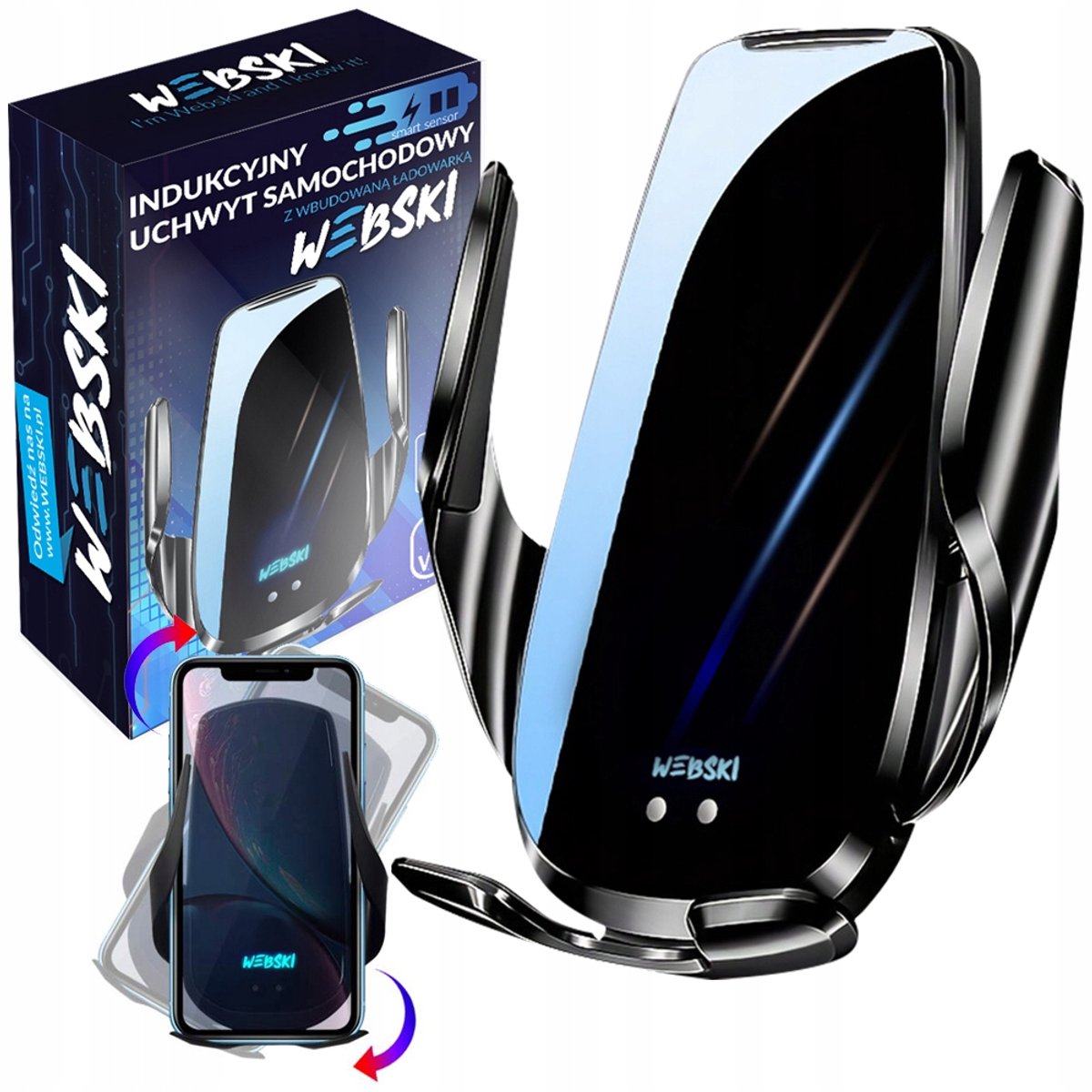 Automatische Telefoonhouder Auto met 15W Inductielader