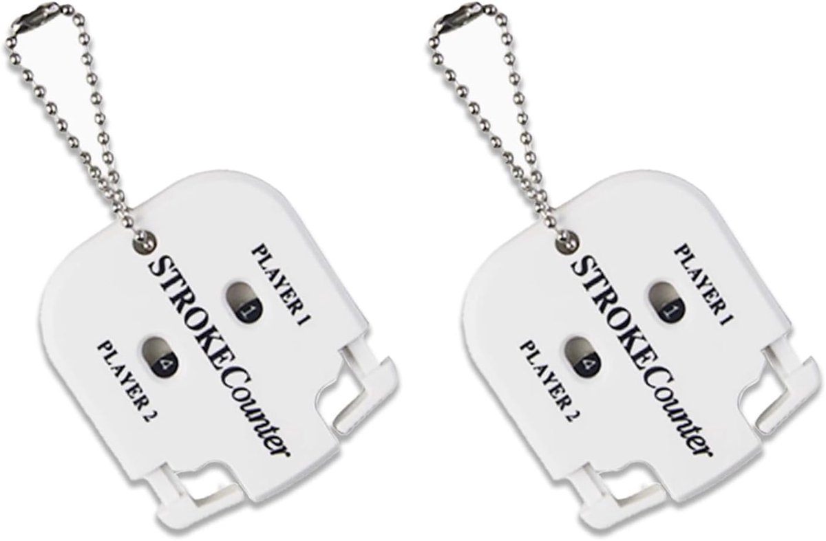Golf clicker teller set van 2 - handmatige score teller - met sleutelhanger - ideaal voor golfspelers - ShopVlot