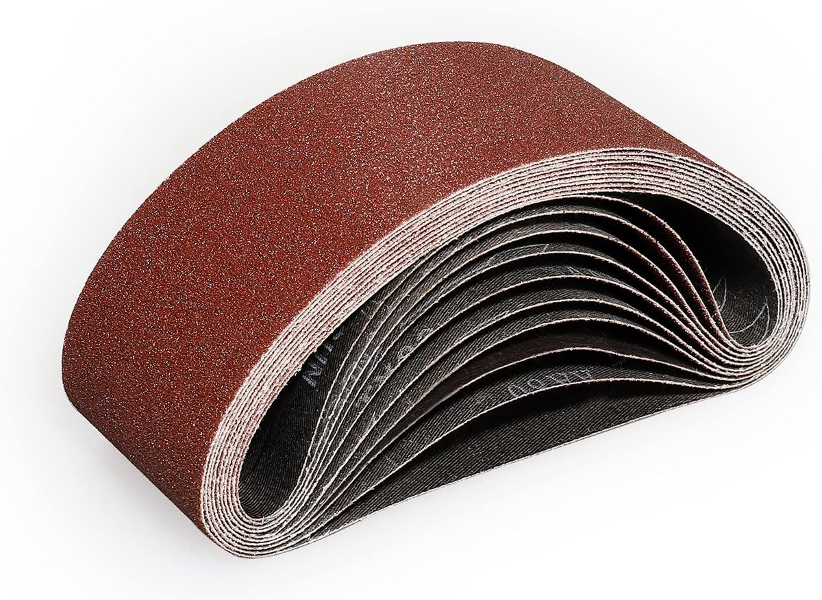 Schuurband 75x533mm - 10 Stuks 80 Grit - Aluminiumoxide - Voor gelijkmatig schuren van hout, metaal en verf - ShopVlot