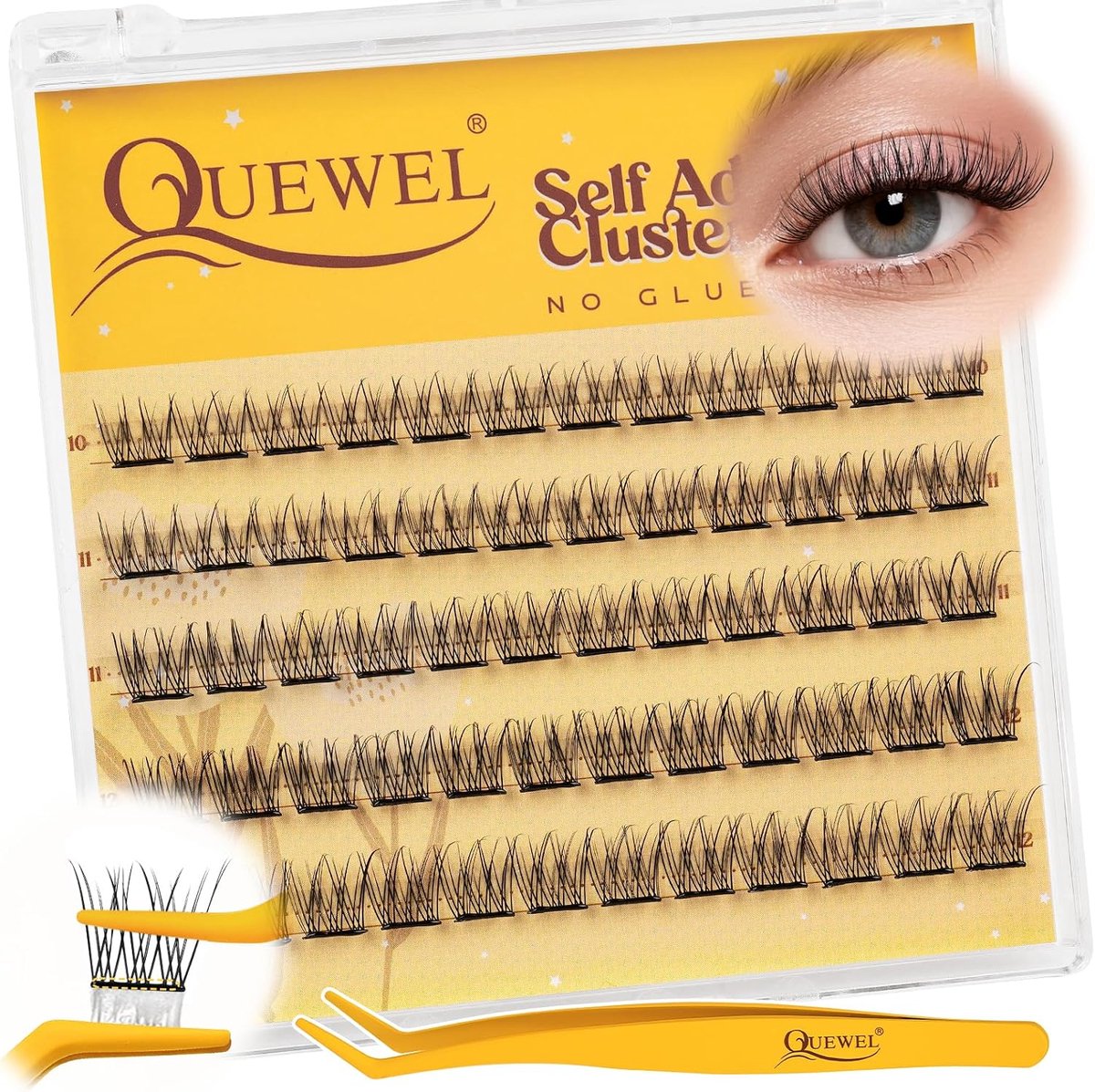 Valse Wimpers 10–16 mm gemengd - klebervrij set - ideaal voor beginners - natuurlijke look - ShopVlot