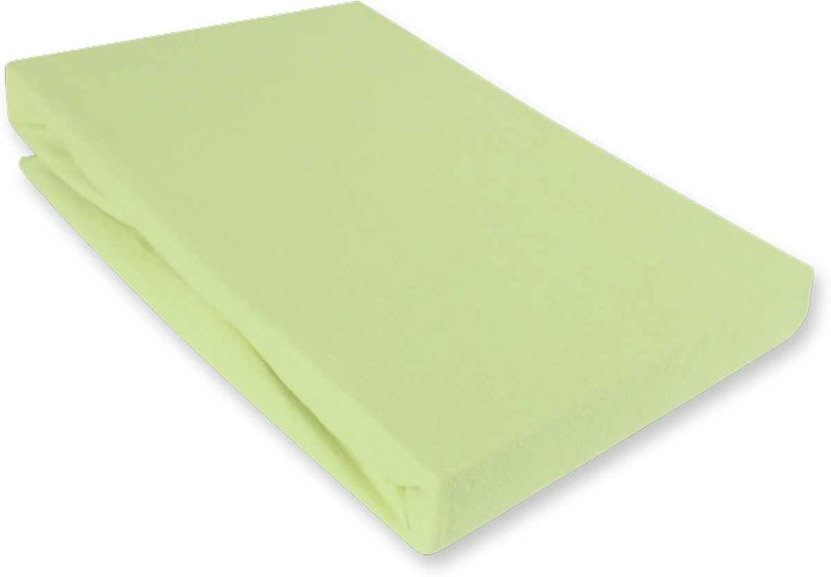 Jersey hoeslaken 180-200x200 cm - Groen - 100% katoen - Wasbaar tot 60° - ShopVlot