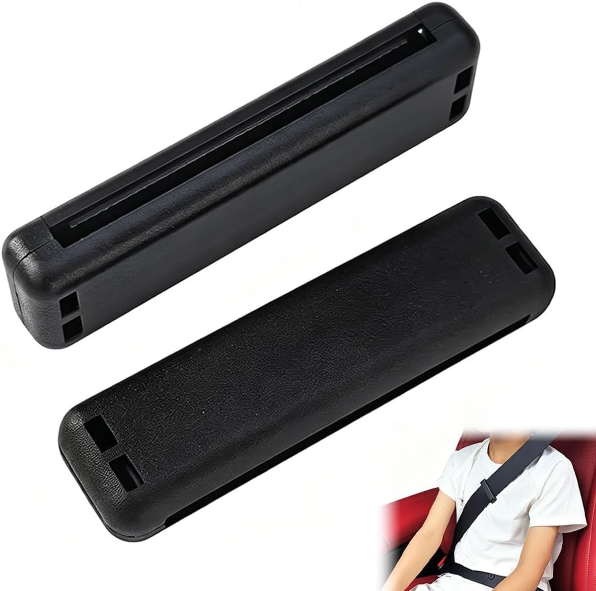 Veiligheidsgordelclips 2 stuks - universele regelaar - anti-slip houder - voor veilig rijden - ShopVlot