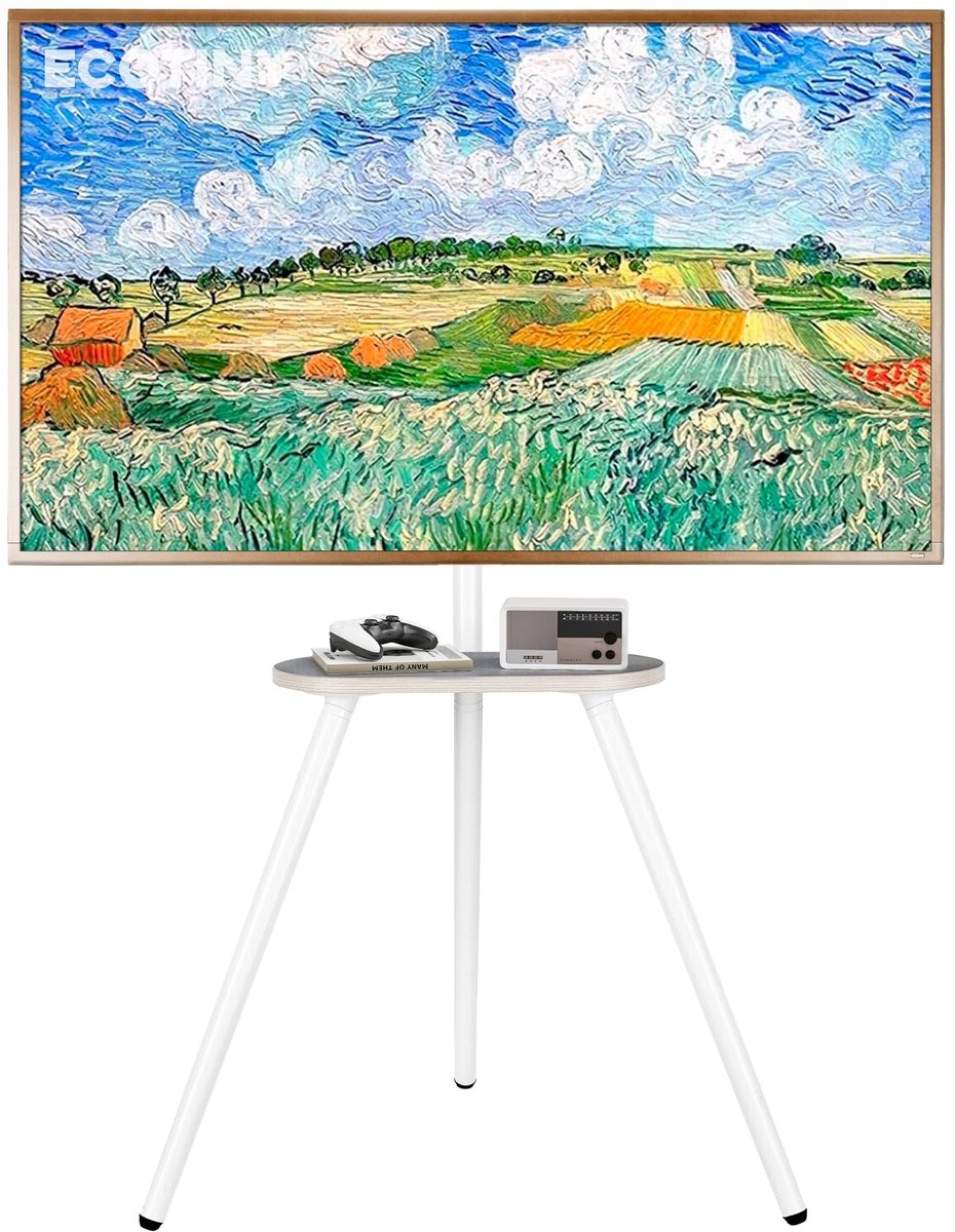 SnelShoppen - ECOTINY TV-ezelstatief voor 43-65 inch, Draagvermogen tot 35 kg, Verstelbaar en Stevig, Ideaal voor Thuis, Feest en Professioneel Gebrui