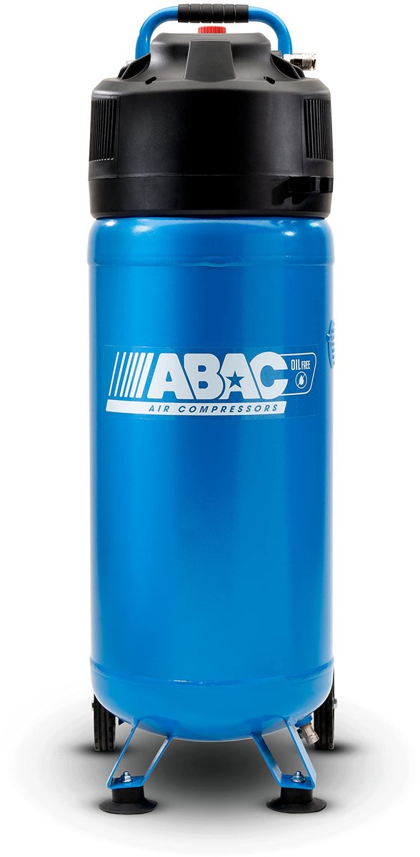 SnelShoppen - Verticale Luchtcompressor 50 V, Olievrije Compressor 10 Bar, 2 pk Vermogen, 50 Liter Tank, Geluidsniveau 97 dB, Ideaal voor Klussen en T