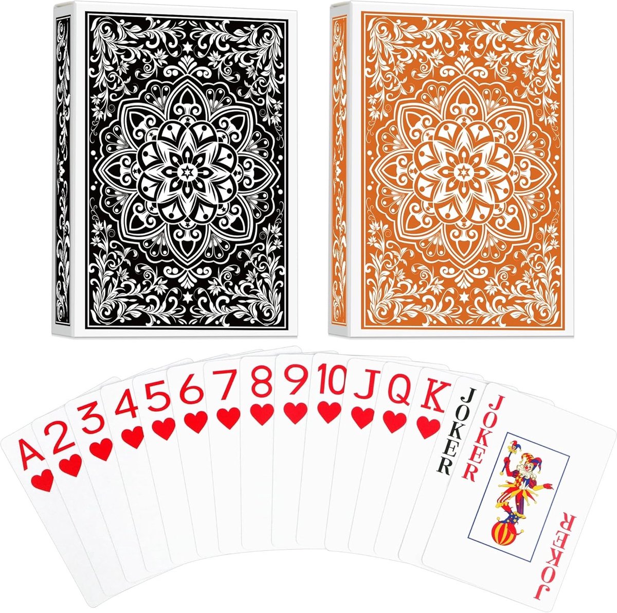 Dubbelset Speelkaarten voor Volwassenen - Jumbo Pokerkaarten voor Gezellige Avonden, Familie Spellen en Casino Themafeesten