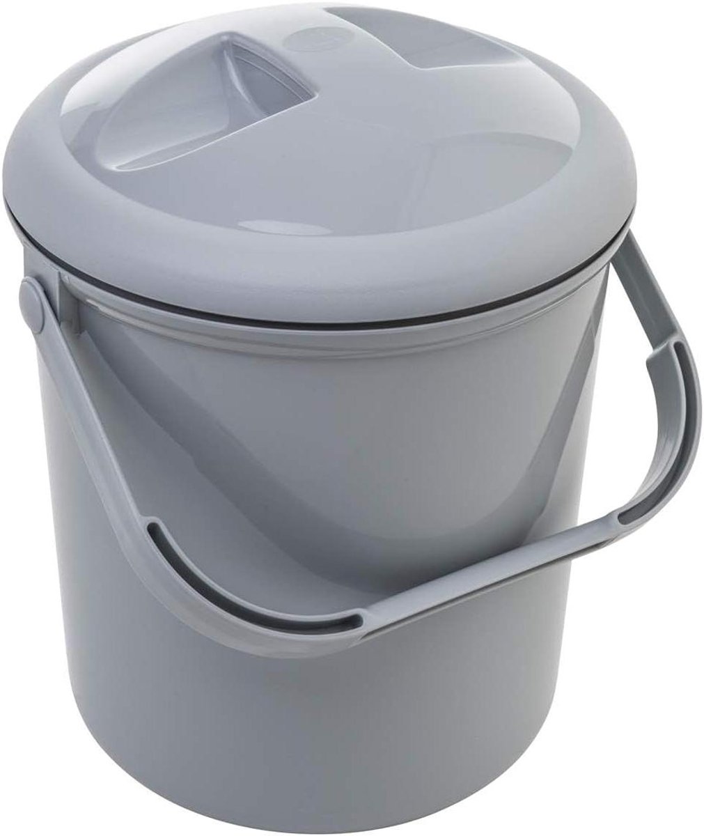 Luieremmer - Afvalbak baby - Geurloos opbergen - Één hand bediening - 10 liter - Stone grey
